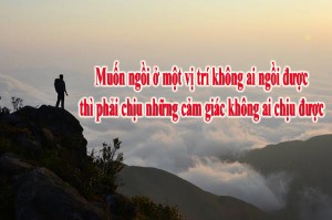 Muốn ngồi ở vị trí không ai ngồi được